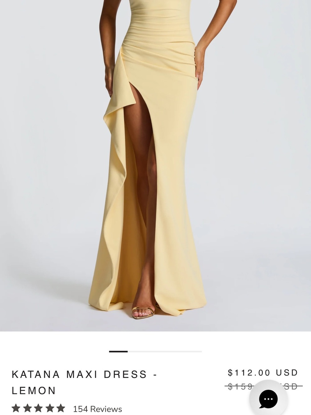 BABYBOO KATANA MAXI DRESS - LEMON SIZE S - Picture 2 of 5